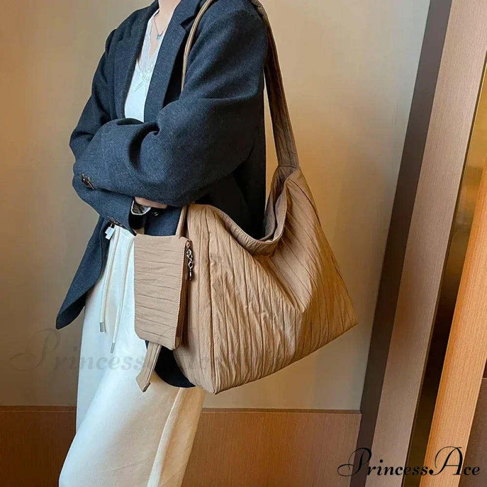 Durable Nylon Ruffled Zipper Crossbody