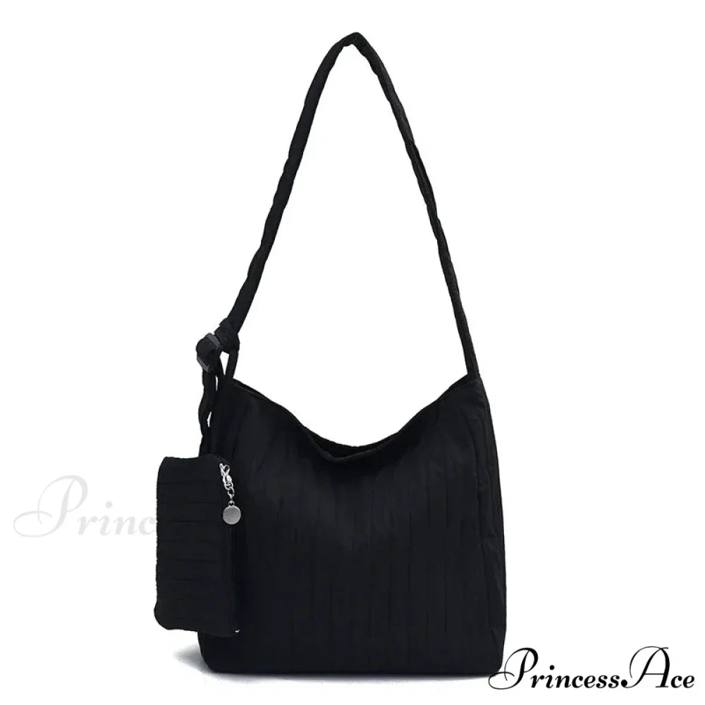 Durable Nylon Ruffled Zipper Crossbody