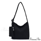 Durable Nylon Ruffled Zipper Crossbody