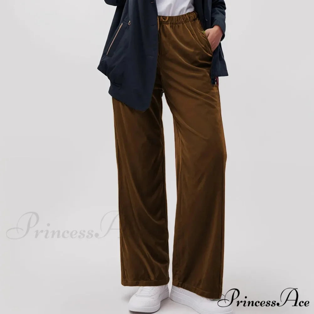 Durable Pocket Elastic Yoga Informal Trousers