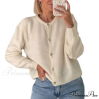 Durable Round-neck Short Knitted Cardigan