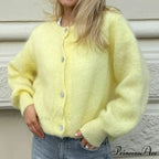 Durable Round-neck Short Knitted Cardigan