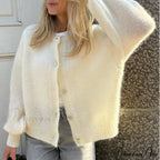 Durable Round-neck Short Knitted Cardigan