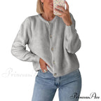 Durable Round-neck Short Knitted Cardigan