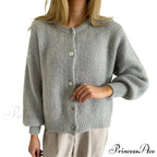 Durable Round-neck Short Knitted Cardigan