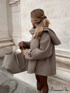 Durable Solo Buttoned Woolen Overcoat