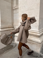 Durable Solo Buttoned Woolen Overcoat