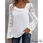 Durable Style Blouse Sophisticated Empty Lace Blouse