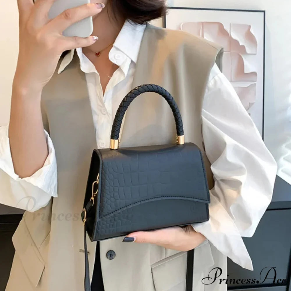 Durable Synthetic Leather Fashionable Informal Crossbody Top Handle Purse