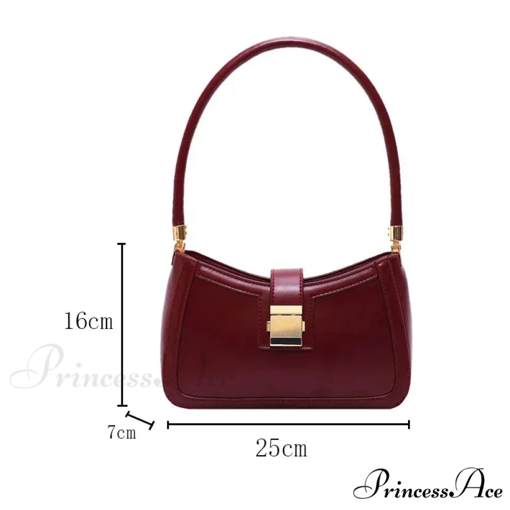 Durable Synthetic Leather Stylish Fasten Shoulder Bag