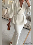 Durable V-neck Wool Blends Coat