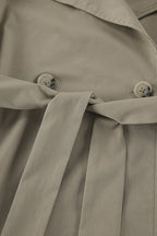 Fashionable Belted Trench Jacket