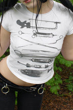 Graphic Cropped Vintage T-Shirt