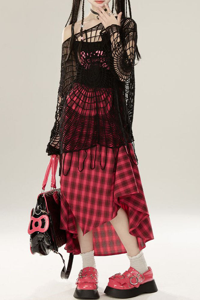 Spider Web Hollow Knit Sweater