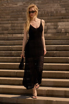 Spaghetti Strap Backless Knit Bodycon Boho Dress