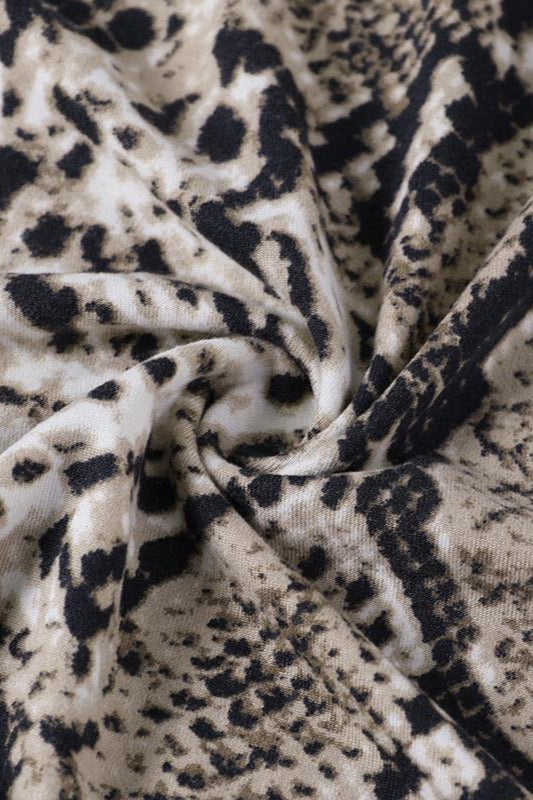 Lace Up Snake Print Bodycon Mini Dress