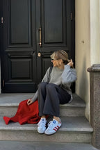 Thickened Crew Neck Cropped Sweater