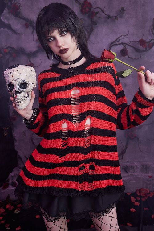 Hot Style Hollow Knit Halloween Sweater
