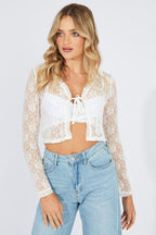 Sexy Lace-Up Cardigan Style Knit Top