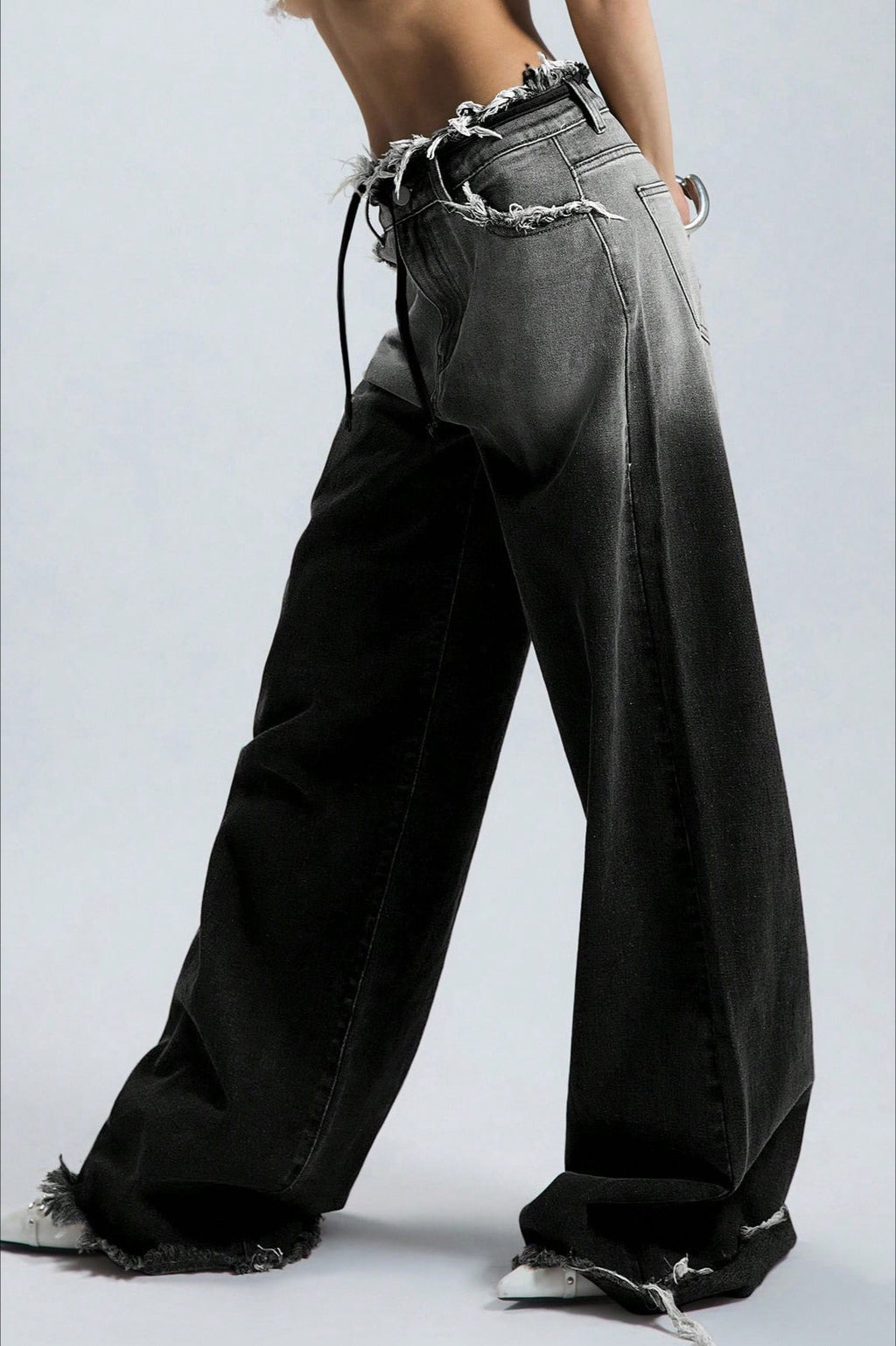 Ombre Low Rise Straight Leg Jeans