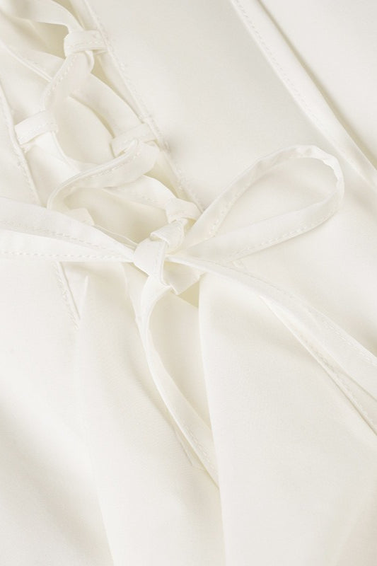 Ruffled Asymmetrical Midi Skirt