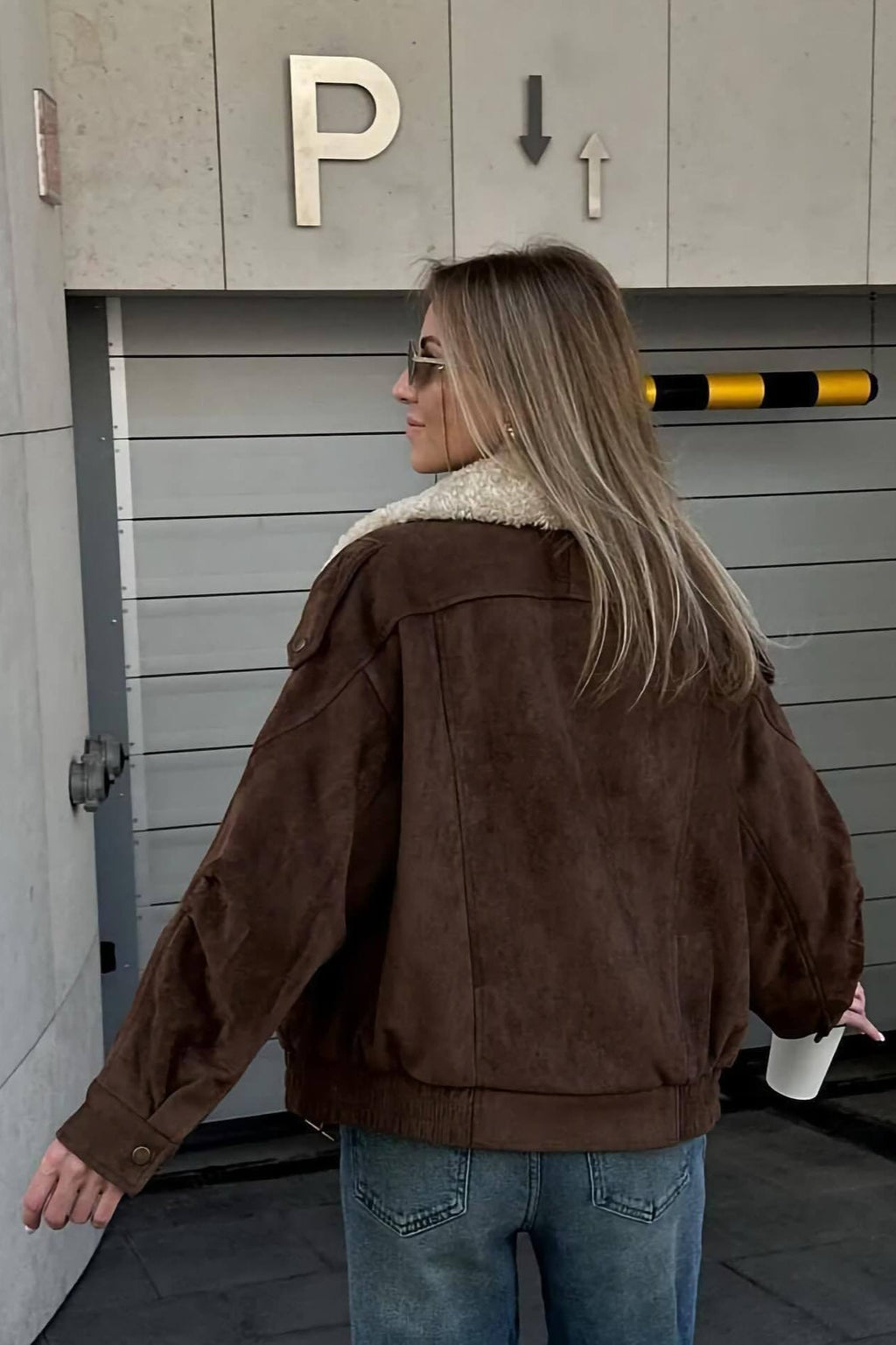 Casual Brown Oversized Jacket