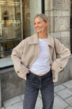 Simple Khaki Wool Jacket