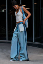 Loose Fit Draped Backward Style Jeans