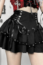 Punk Charm Zipper Detail Skirt