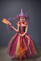 Witch Tutu Dress Kid Halloween Costume