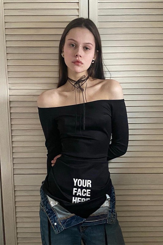 Sexy Off-Shoulder Long Sleeve Bodycon Mini Dress