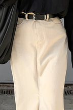 Split Hem Bodycon Maxi Skirt