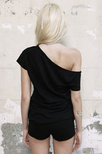 Backless Y2K Letter Print T-Shirt