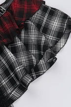 Asymmetrical Plaid Bodycon Skirt