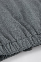 Trendy Grey Wool Short Coat