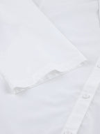 Bow Tie Long Sleeve White Blouse