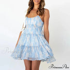 Eclectic Flowery Spaghetti Strap Informal Floral Dress