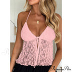 Eclectic Lace Fasten-Up Crop Top