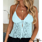 Eclectic Lace Fasten-Up Crop Top