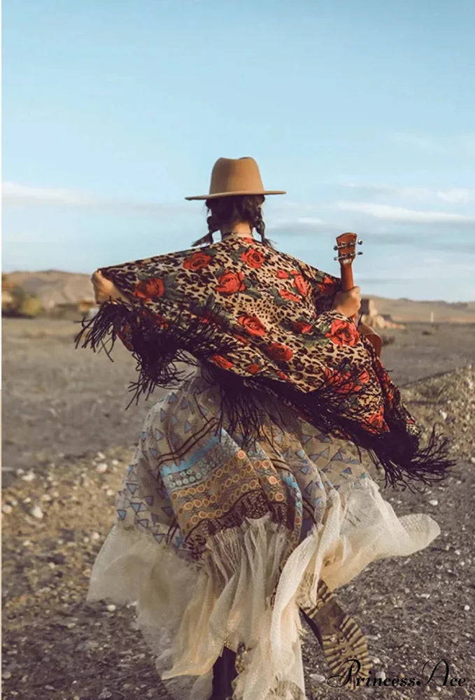 Eclectic Vibrant Stitching Frills Uneven Skirt