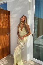 Hollow Sleeveless High Waist Sequin Floral Dress