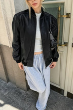 Vintage Black Leather Biker Jacket