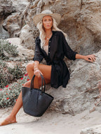 Textured Beach Cover Up Blouse