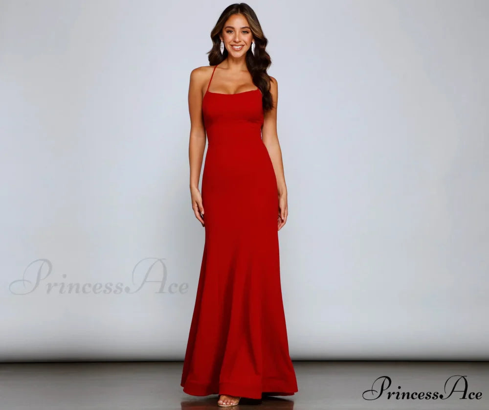 Eden Formal Stylish Lace-Up Mermaid Dress