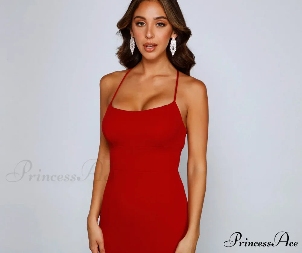 Eden Formal Stylish Lace-Up Mermaid Dress