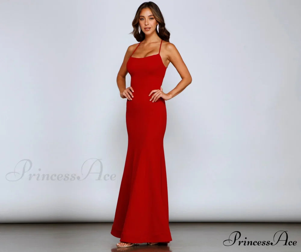 Eden Formal Stylish Lace-Up Mermaid Dress