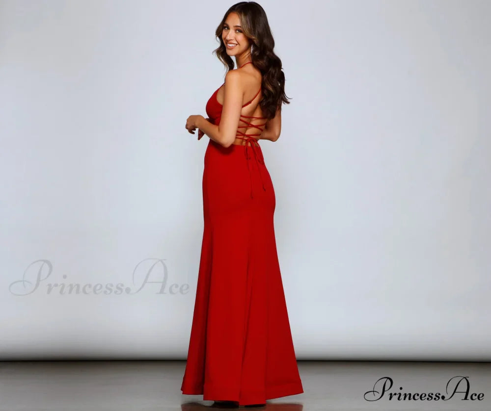 Eden Formal Stylish Lace-Up Mermaid Dress