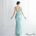 Edlyn Sequin Laceup Charming Mermaid Formal Dress