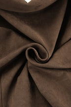 Belted Suede Trench Coat