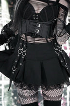 Dark Street Buckled Mini Skirt